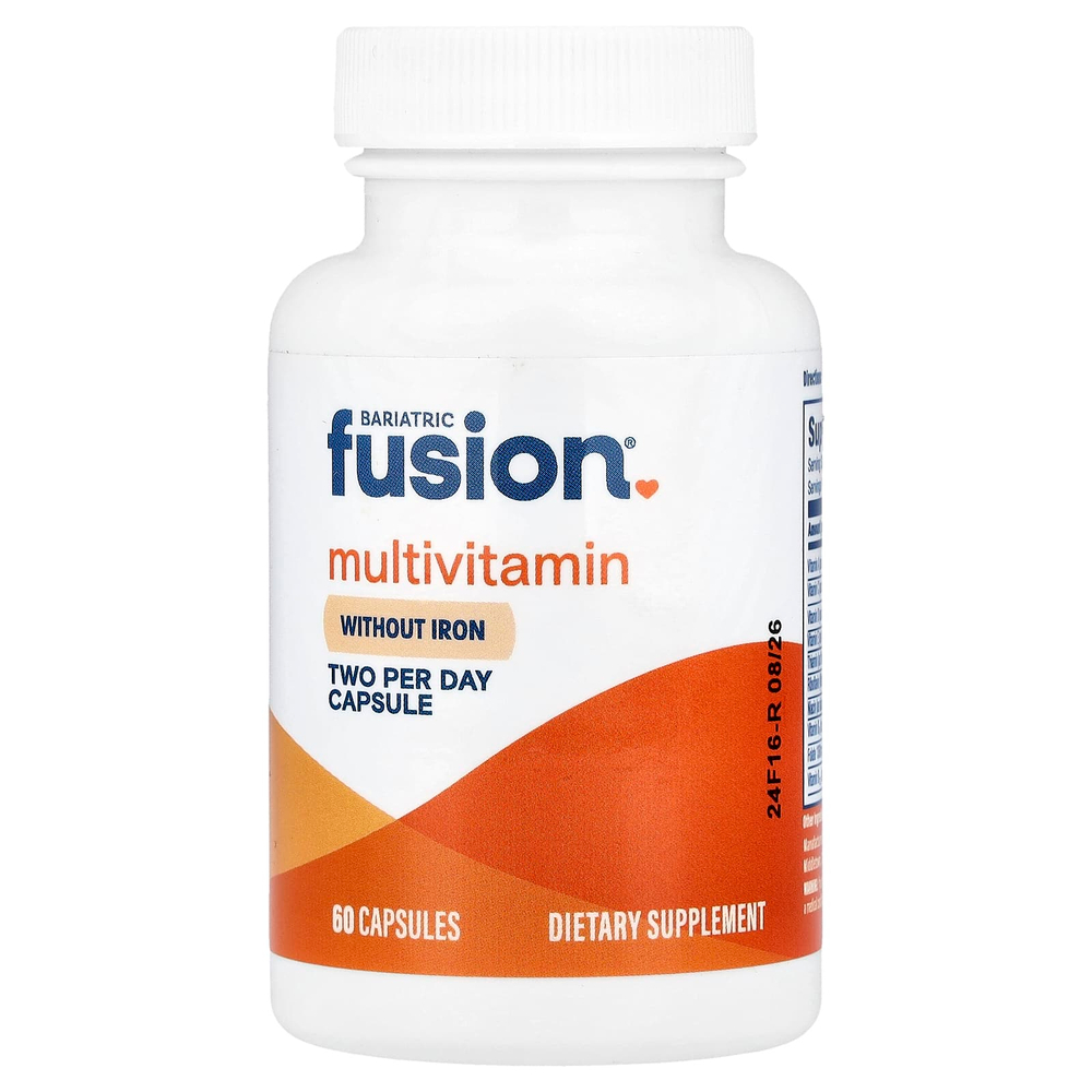 Bariatric Fusion, мультивитамины без железа, 60 капсул
