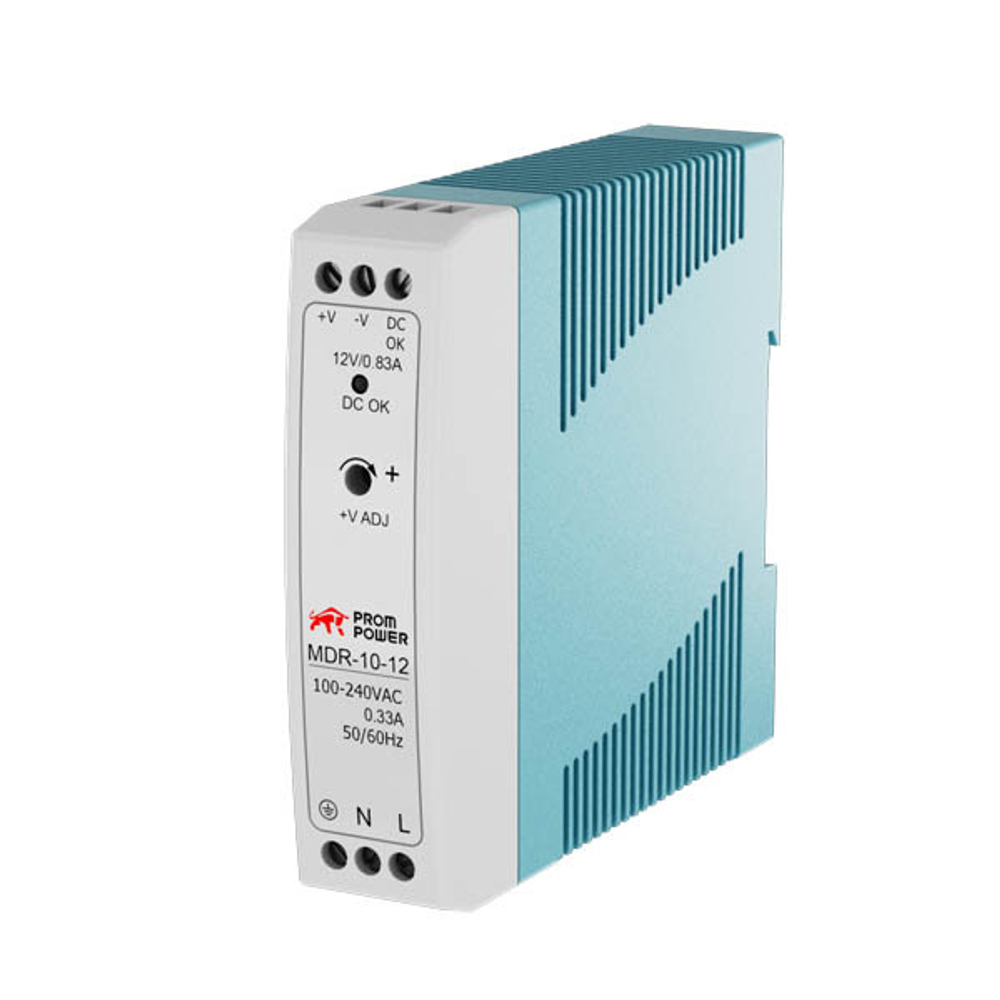 Источник питания MDR-10-12, на выходе 12 В DC, 0.84A, 10 Вт. Входное  85-264 В AC (120-370 В DC)