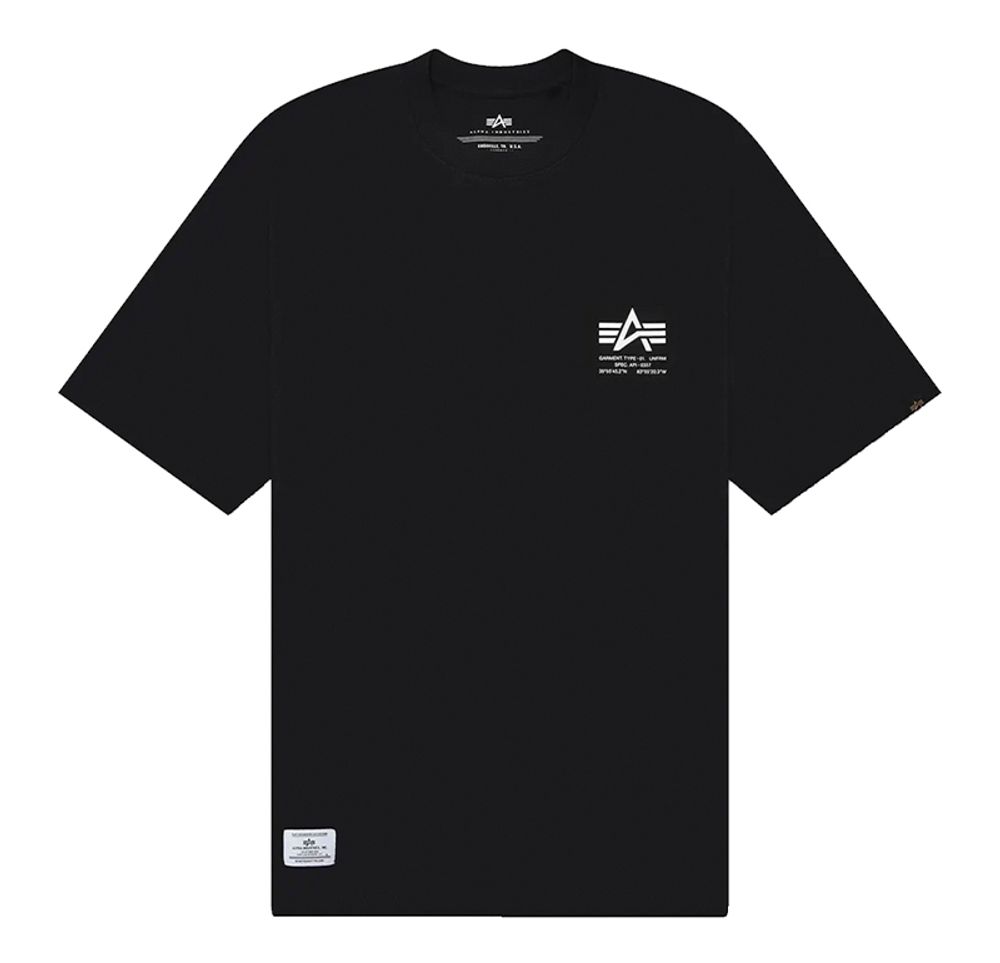 Футболка Alpha Industries Garment Type (Чёрная) Футболка Alpha Industries Garment Type (Чёрная)