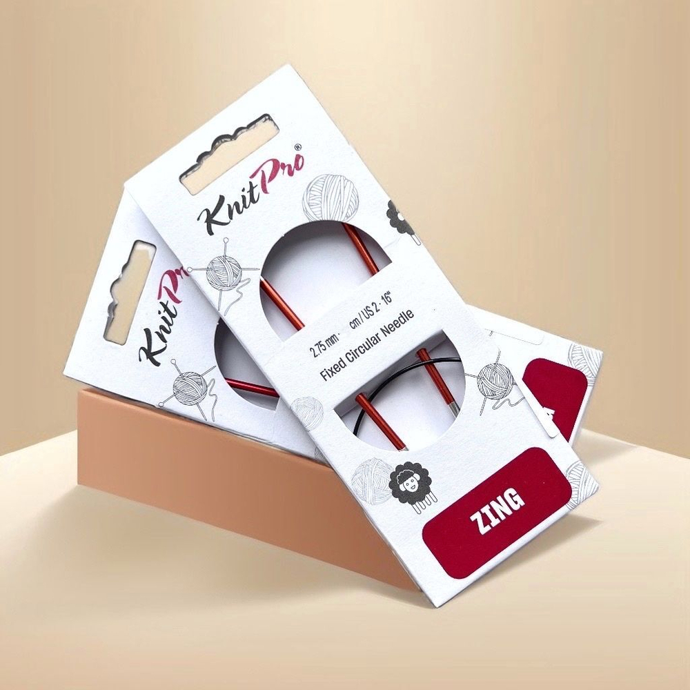 Спицы круговые Zing, 8мм/80см, KnitPro,(47136)