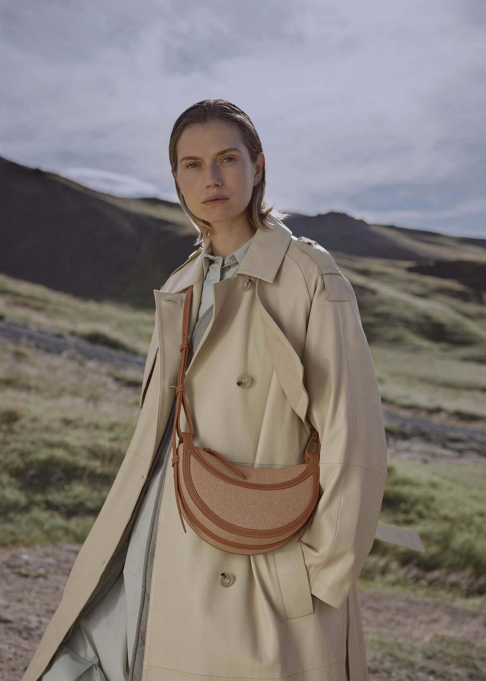 Сумка Polene Numero Dix EDITION DUO CAMEL CANVAS