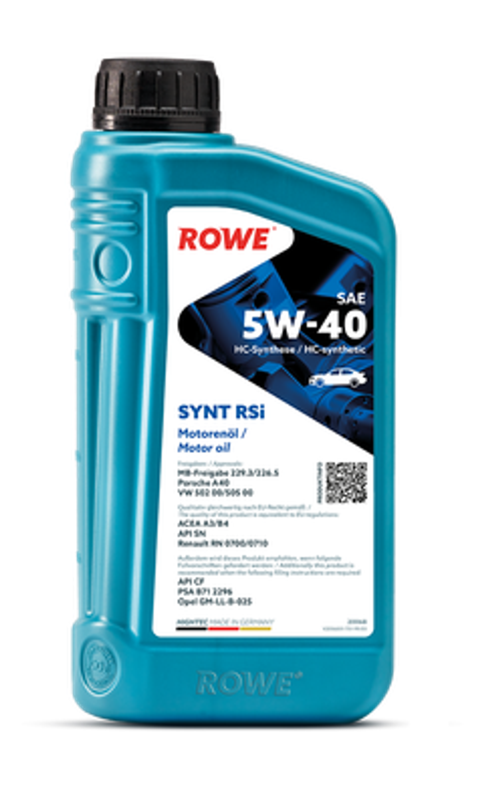 Моторное масло Rowe Hightec Synt RSi 5W-40, SN/CF, A3/B4, синтетическое, 1 л