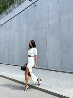 Юбка PETRA с разрезом, айвори