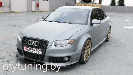 Сплиттер бампера переднего V.2 для AUDI RS4 B7 (06-08)