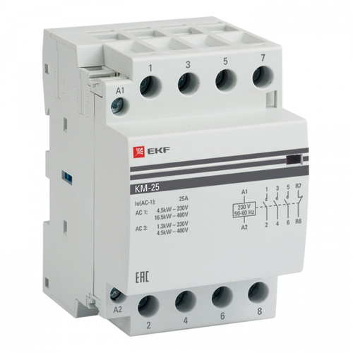 Контактор модульный 25А 230В 3НО+НЗ АС КМ (3 мод.) km-3-25-31 EKF