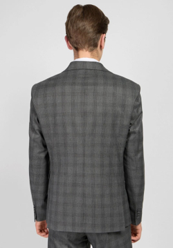 Мужской костюм тройка в клетку (серый) А45