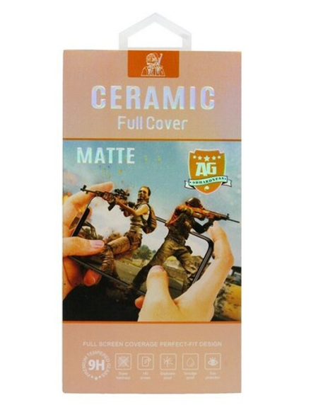 Защитное стекло Матовое Ceramics iPhone X/11Pro (черный)