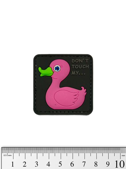 Шеврон тактическая утка PVC. Розовый