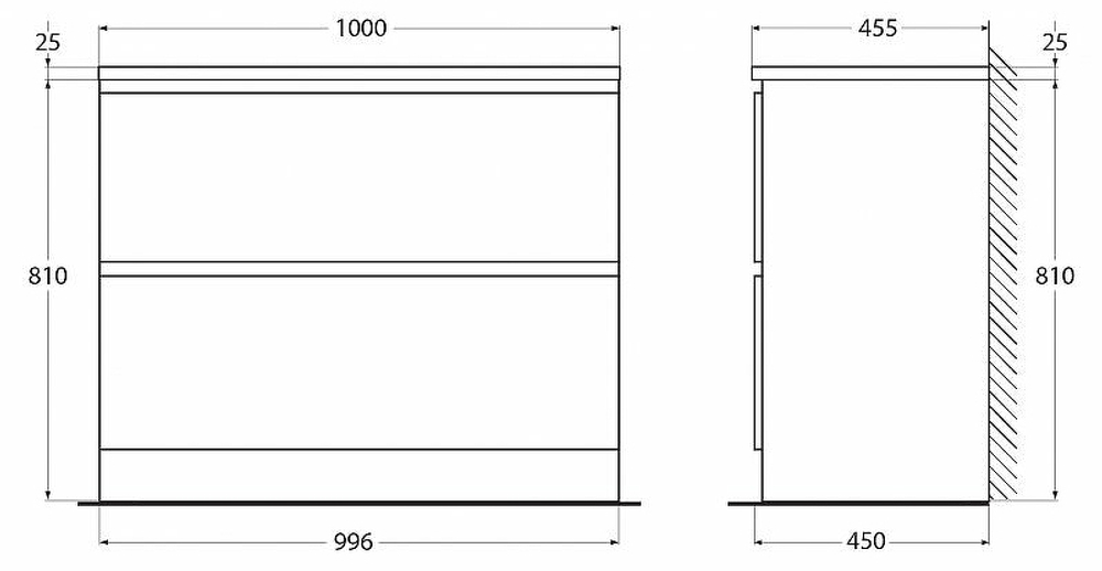 Тумба под раковину BelBagno Albano 100 ALBANO-1000-2C-PIA-RR Rovere Rustico