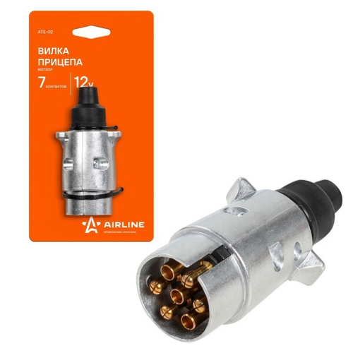 Разъем прицепа металлический 7 конт. (вилка) (AIRLINE)