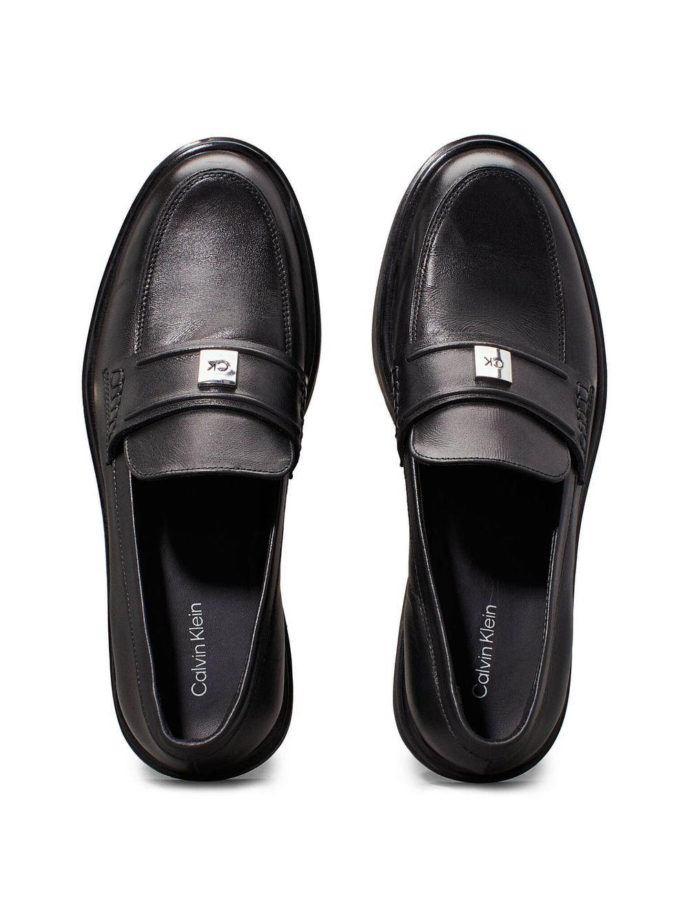 Кожаные лоферы Calvin Klein - черный(HW0HW02182)