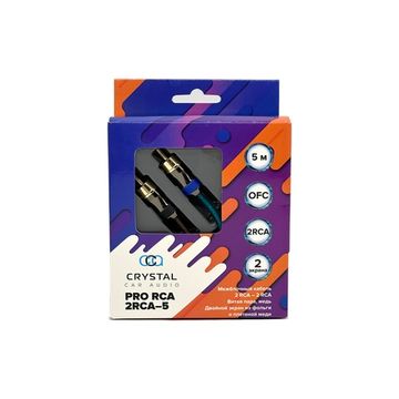 Кабель межблочный Crystal Car Audio PRO 2RCA - 5
