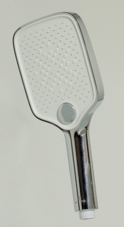 3309  Лейка массажная 3 позиции, кнопка (ХРОМ) GANZER  (40/1шт)