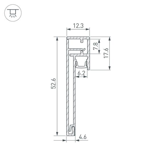 Профиль Arlight Plintus-H54B-2000 White 046141