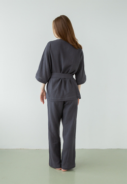 Костюм-кимоно Luxberry Муслин и комфорт графитовый