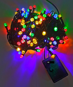 Гирлянда нить LED 300L (14m) RGB "крупные яркие диоды" New