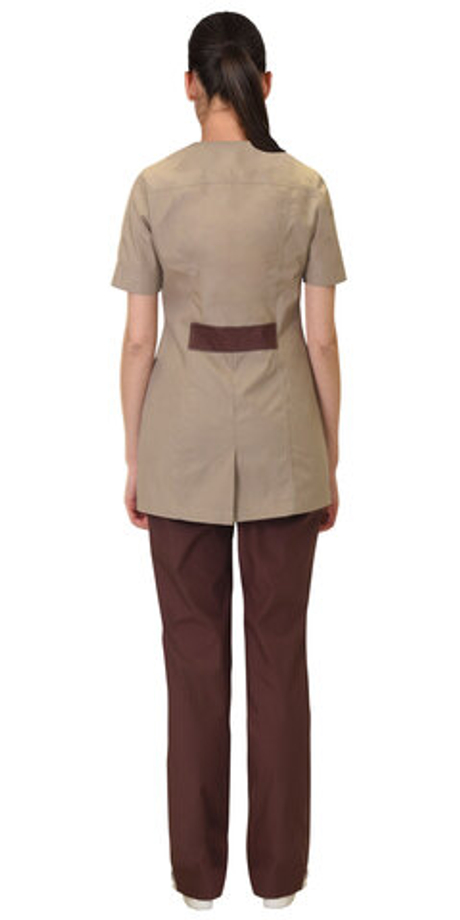 Костюм СИРИУС-МЕДЕЯ женский бежевый с шоколадным