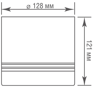 Накладной светодиодный светильник, 23 Вт,  IP44
