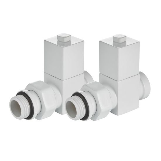 Набор ручной регулировки Royal Thermo Cube (2 шт.) 1/2" прямой, цвет белый (RTE 56.0005)