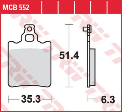 Колодки тормозные дисковые TRW MCB552