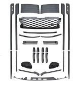 Комплект глянцевых черных накладок для LAND ROVER RANGE ROVER VOGUE 2018+ Рестайлинг Рейндж Ровер