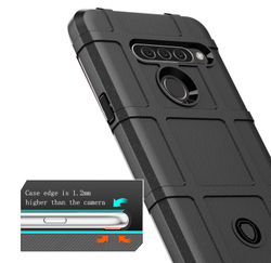 Чехол для LG G8S ThinQ цвет Black (черный), серия Armor от Caseport