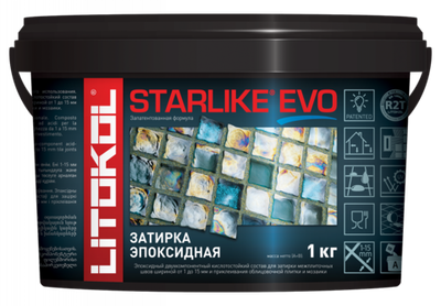 Затирка STARLIKE EVO Цвет: S.300 azzurro pastello 1 кг, Litokol