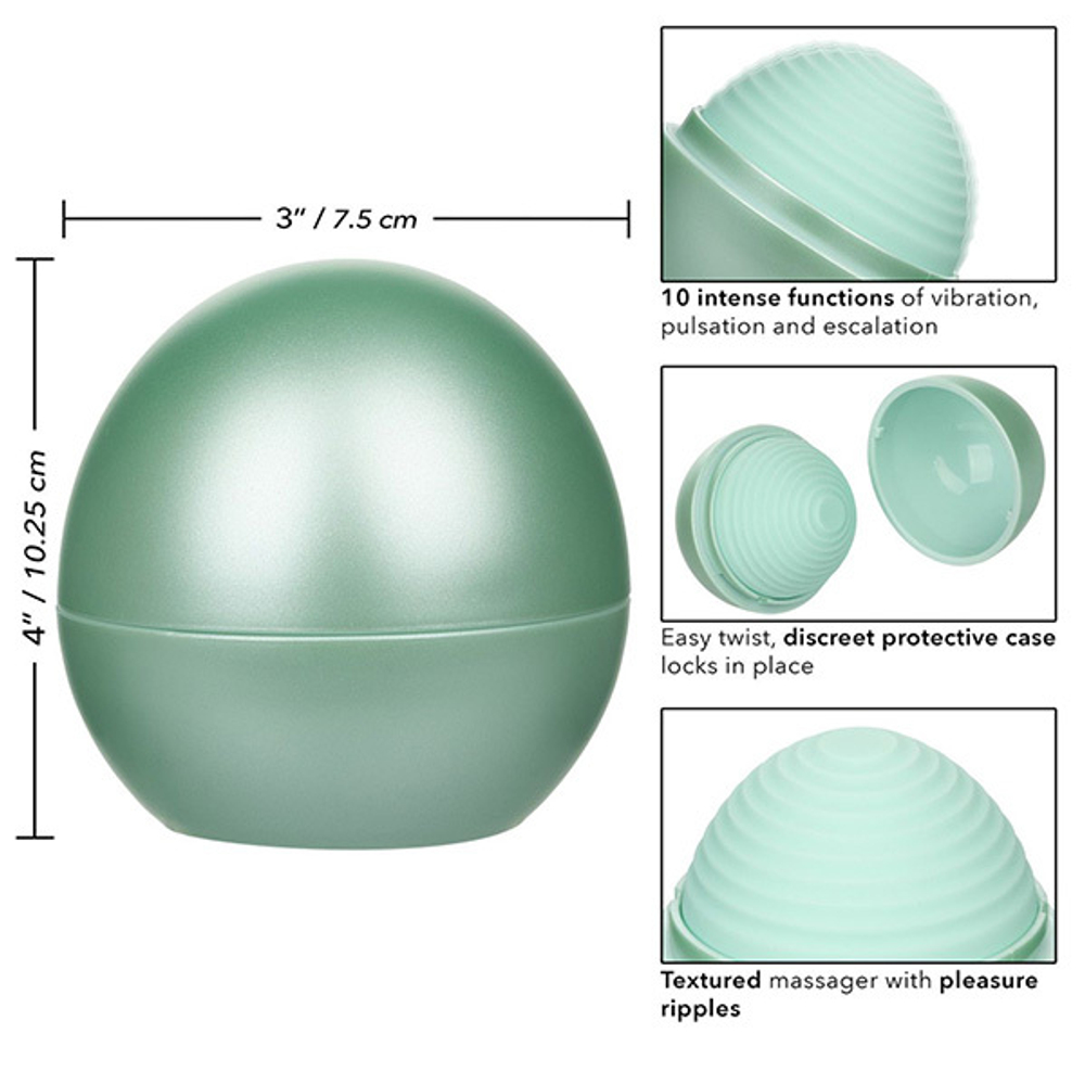 Зеленый вибромассажер California Exotic Novelties Opal Ripple Massager SE-0008-75-3