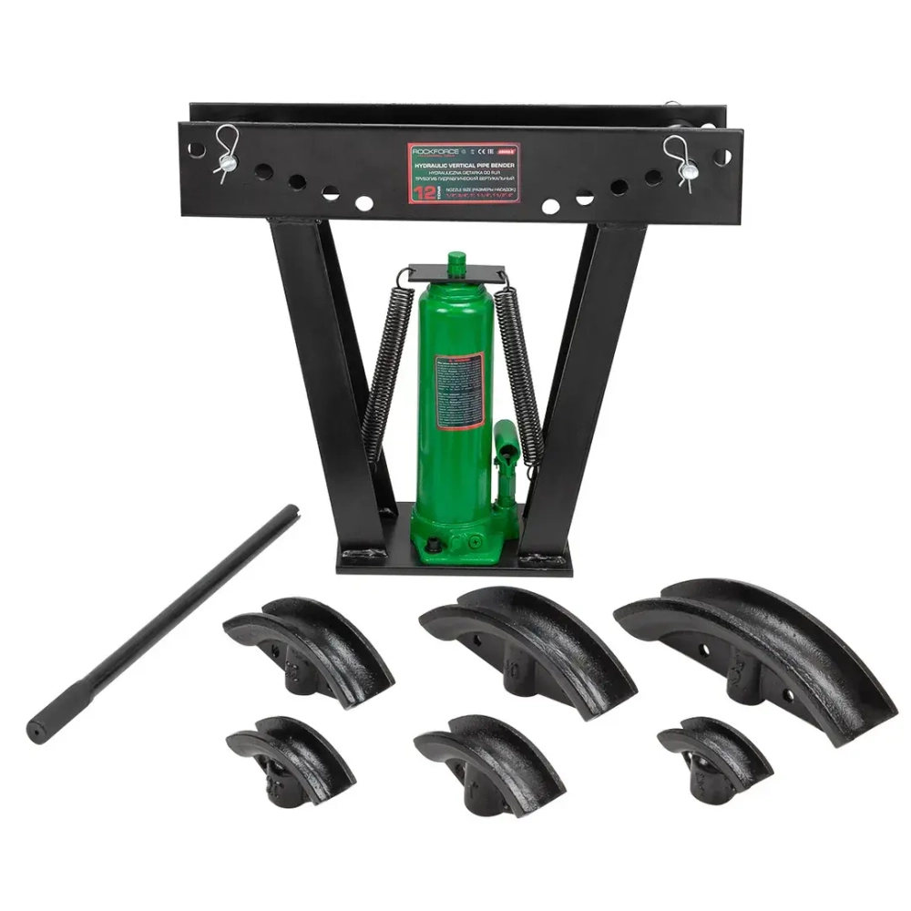 Трубогиб гидравлический вертикальный 12Т (1/2'', 3/4'', 1'', 1 1/4'', 1 1/2'', 2'') RockFORCE RF-03003-3