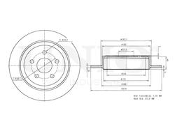 Диск тормозной задний UNIO BRD-20291
