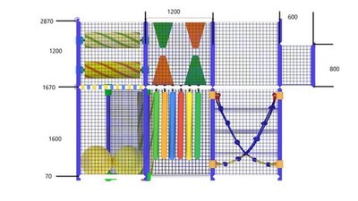 Детский игровой лабиринт Риф 10,75 м2 (4,3*2,5*2,9 м)