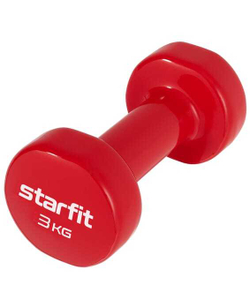 Гантель виниловая STARFIT DB-101 3000 гр красн