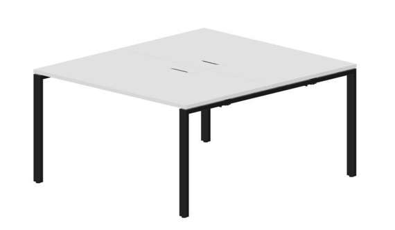 Составной стол Strike на 2 рабочих места 1380х1566х750мм (2 металлических аутлета)