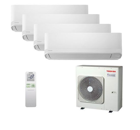 Мультисплит система на 4 комнаты Toshiba RAS-B05CKVG-EE x 2 + RAS-B07CKVG-EE x 2 / RAS-4M27G3AVG-E