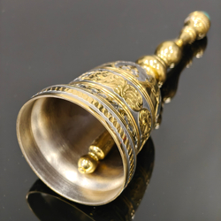 Колокольчик "Узорный с малахитом" в подарочном футляре