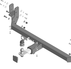 Фаркоп Motodor для Dongfeng K32; K33 (со ступенькой) 98604-E