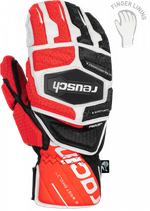 REUSCH варежки горнолыжные 6011411_7810 Worldcup Warrior GS Mitten Black/White/Fluo Red