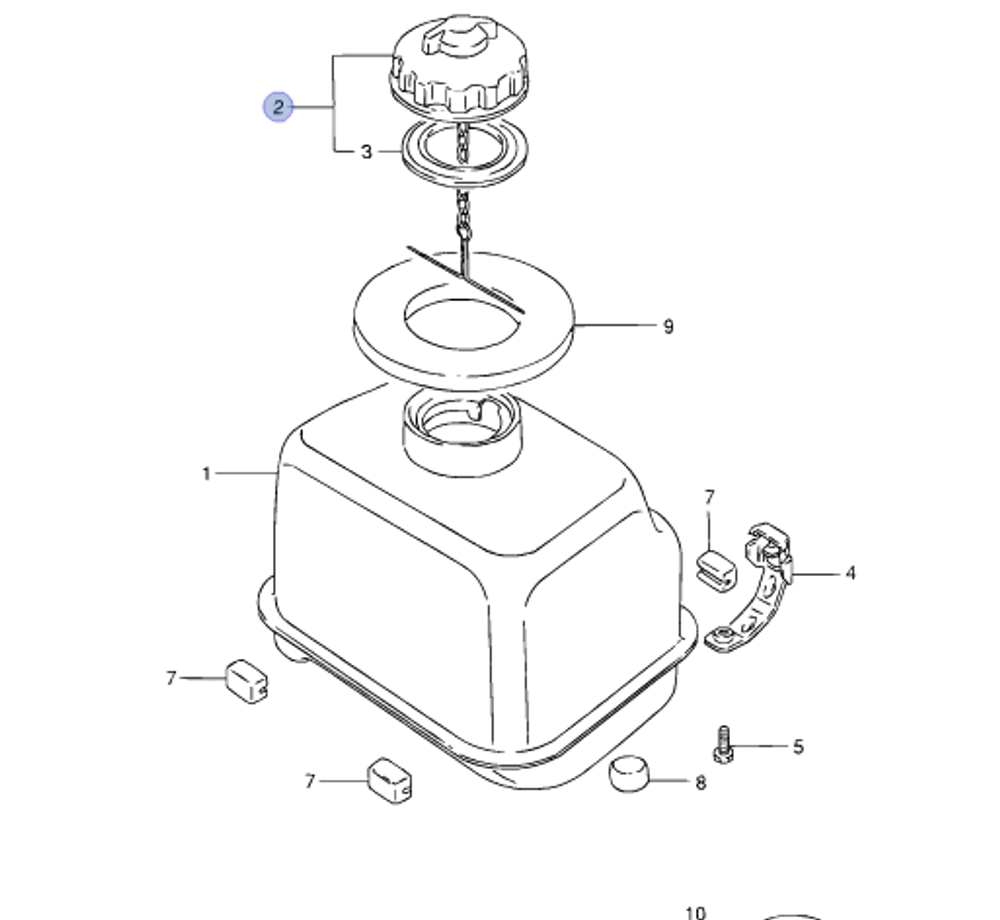 Крышка бензобака Suzuki DT4/DT 5