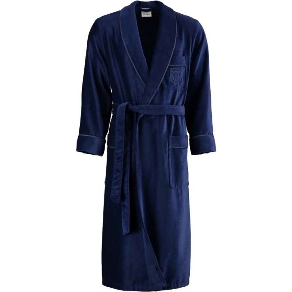 Халат велюровый мужской Cawo 3799 синий