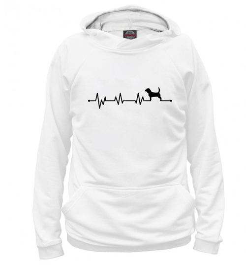 Толстовка "Бигль  сердечный ритм"