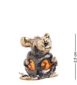 Народные промыслы AM- 464 Фигурка «Мышонок» (латунь, янтарь)
