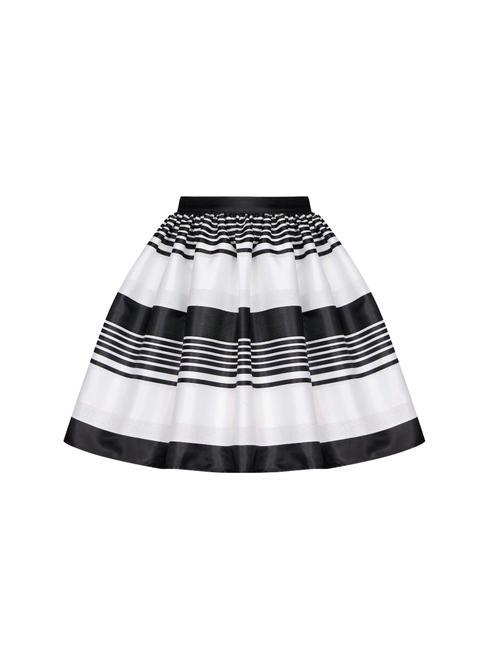 Юбка мини со сборкой из атласа