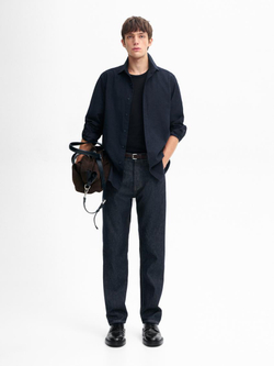 Massimo Dutti Рубашка из 100% , темно-синий