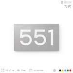 Номер на дверь 551, табличка на дверь для офиса, квартиры, кабинета, аудитории, склада, серая 120х70 мм, Айдентика Технолоджи