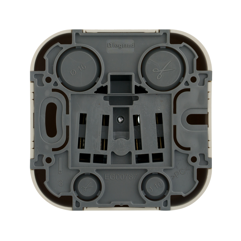 Розетка без заземления без шторок IP20 16А 250В слоновая кость Quteo Legrand