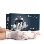 Перчатки BENOVY нитр. тескст. на пальцах нестер.белые р.М №50,ЧЗ