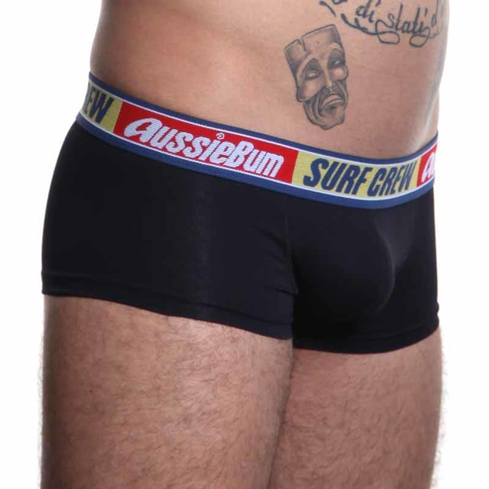 Мужские трусы хипсы черные Aussiebum Surf Crew AB00011
