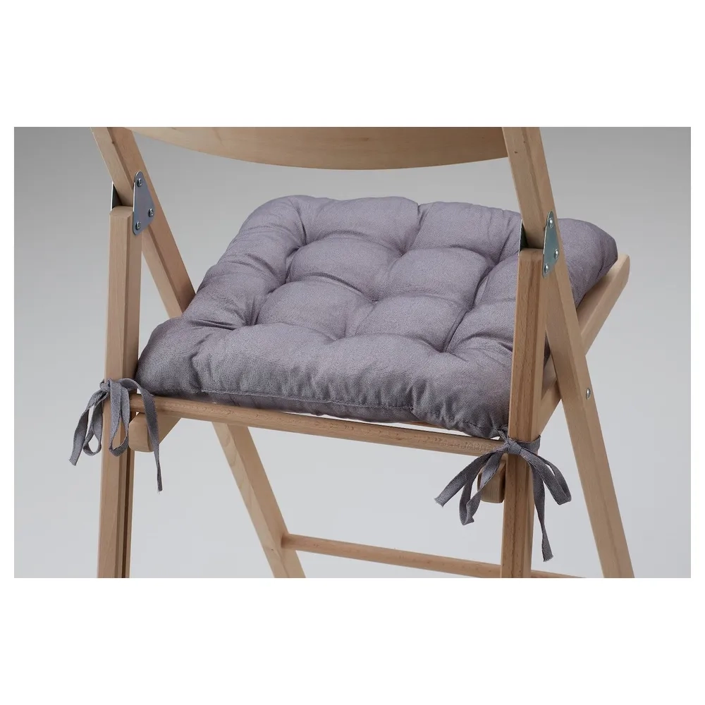 Сидушка 40х38х5 с имит.пуговиц, п/эф ХЕЛЛВИ, серый, арт.403.064.71