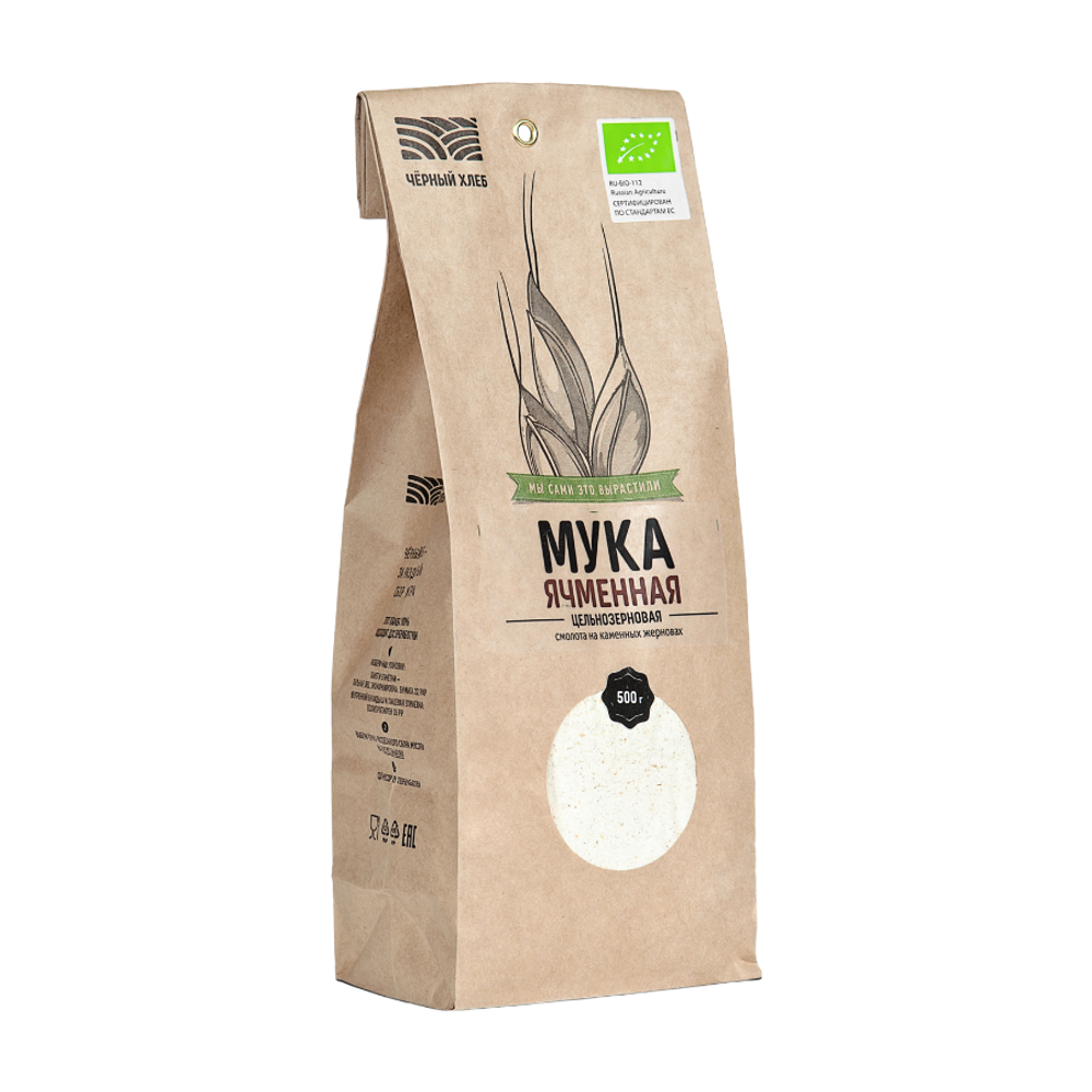 Мука ячменная цельнозерновая 500гр (ЧЕРНЫЙ ХЛЕБ)