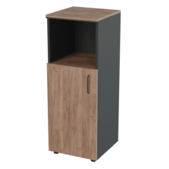 Шкаф для документов средний узкий с нишей Prego office 403х420х1240 ПОШСУН